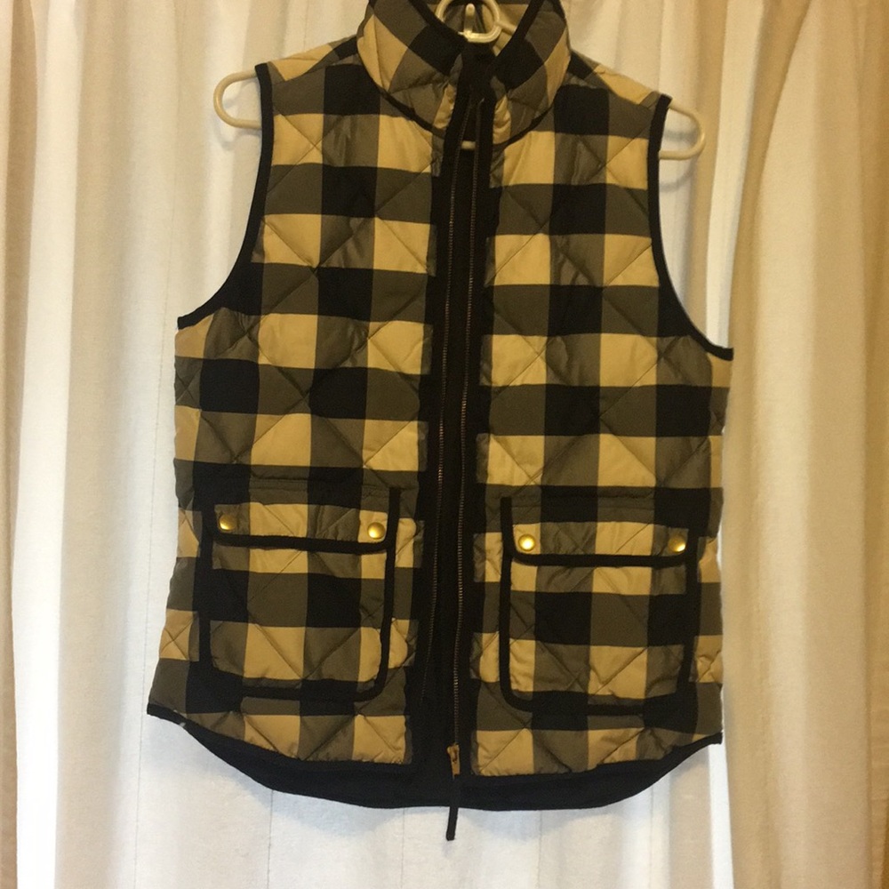 Jcrew buffalo check vest
